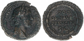 Antoninus Pius 138-161
Römisches Reich - Kaiserzeit. As. SPQR OPTIMO PRINCIPI SC
Rom
11,00g
Kampmann 35.249
vz