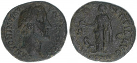 Antoninus Pius 138-161
Römisches Reich - Kaiserzeit. As. MVNIFICENTIA AVG - SC COS IIII
Rom
9,93g
Sear 4307
s/ss