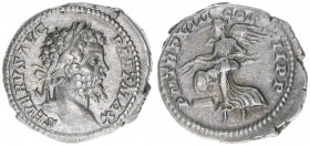 Septimius Severus 193-211
Römisches Reich - Kaiserzeit. Denar. P M TR P VIII COS II P P
Rom
3,36g
RIC 150
vz