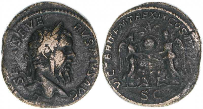 Septimius Severus 193-211
Römisches Reich - Kaiserzeit. Sesterz. VICT BRIT P M T...