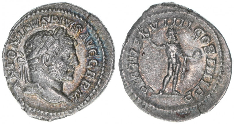 Caracalla 198-217
Römisches Reich - Kaiserzeit. Denar. P M TR P XVIIII COS IIII ...