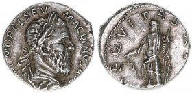 Macrinus 217-218
Römisches Reich - Kaiserzeit. Denar. AEQVITAS AVG
Rom
3,68g
Kampmann 54.1
vz