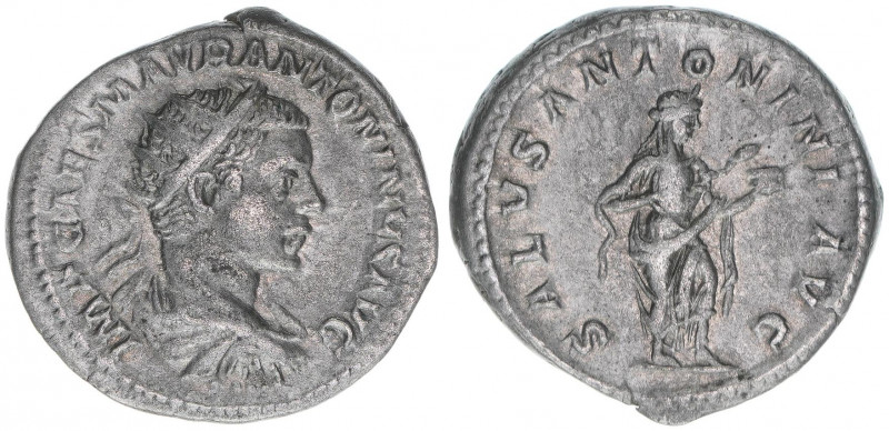 Elagabalus 218-222
Römisches Reich - Kaiserzeit. Antoninian. SALVS ANTONINI AVG
...