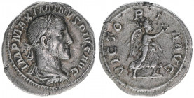 Maximinus I. Thrax 235-238
Römisches Reich - Kaiserzeit. Denar. VICTORIA AVG
Rom
3,70g
RIC 16
vz-