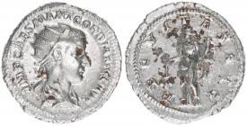 Gordianus III. Pius 238-244
Römisches Reich - Kaiserzeit. Antoninian. AEQVITAS AVG
Rom
4,21g
Kampmann 72.5
vz/stfr