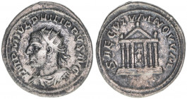 Philippus I. Arabs 244-249
Römisches Reich - Kaiserzeit. Antoninian. SAECVLVM NOVVM
Rom
3,74g
Kampmann 74.23
ss+