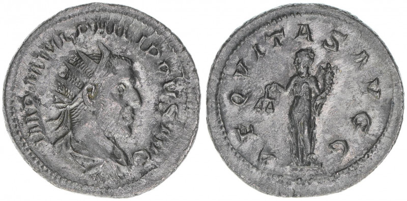 Philippus I. Arabs 244-249
Römisches Reich - Kaiserzeit. Antoninian. AEQVITAS AV...