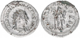 Philippus I. Arabs 244-249
Römisches Reich - Kaiserzeit. Antoninian. P M TR P III COS P P
Rom
4,68g
Kampmann 74.18
vz/stfr