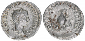 Herennius Etruscus 251
Römisches Reich - Kaiserzeit. Antoninian. PIETAS AVGVSTORVM
Rom
3,66g
Kampmann 81.7
vz