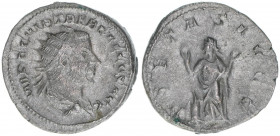 Trebonianus Gallus 251-253
Römisches Reich - Kaiserzeit. Antoninian. PIETAS AVGG
4,10g
Kampmann 83.18
ss