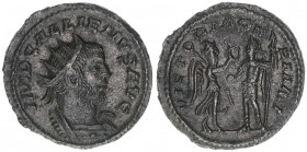 Gallienus 259-268
Römisches Reich - Kaiserzeit. Antoninian. VICTORIA GERMAN
3,43g
Kampmann 90.206
vz
