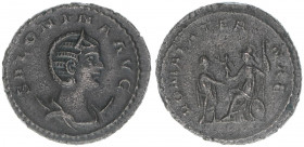 Salonina, Gattin des Gallienus
Römisches Reich - Kaiserzeit. Antoninian. ROMAE ATERNAE
4,60g
Kampmann 91.20v
ss/vz
