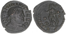 Licinius I. 308-324
Römisches Reich - Kaiserzeit. Follis. SOLI INVICTO COMITI
2,80g
Kampmann 132.57.1
ss