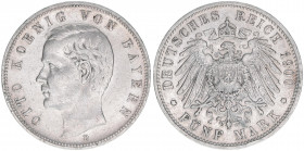 Otto 1886-1913
Bayern. 5 Mark, 1900 D. 27,58g
J.46
ss