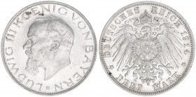 Ludwig III. 1913-1918
Bayern. 3 Mark, 1914 D. 16,68g
J.52
vz+