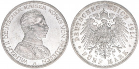 Wilhelm II. 1888-1918
Preussen. 5 Mark, 1914 A. 27,85g
J.114
stfr