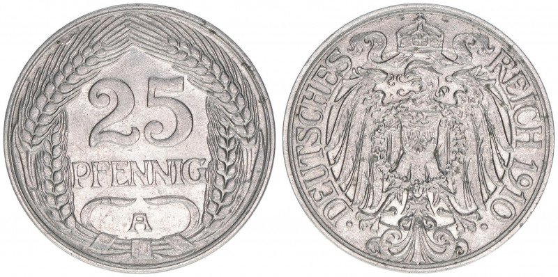 25 Pennige, 1910 A
4,00g. J.18
vz