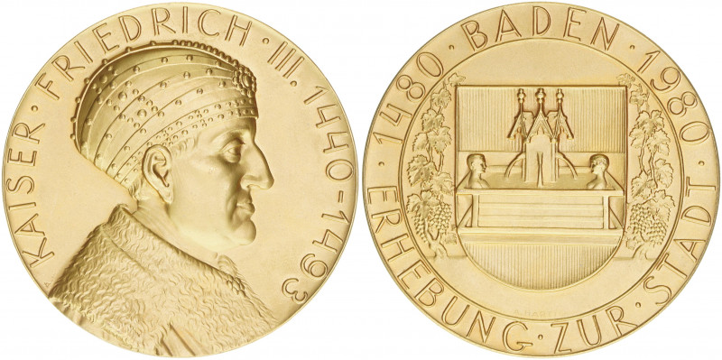 Friedrich III. 1440-1493
Medaille, 1980. zur Erinnerung an die Stadterhebung von...
