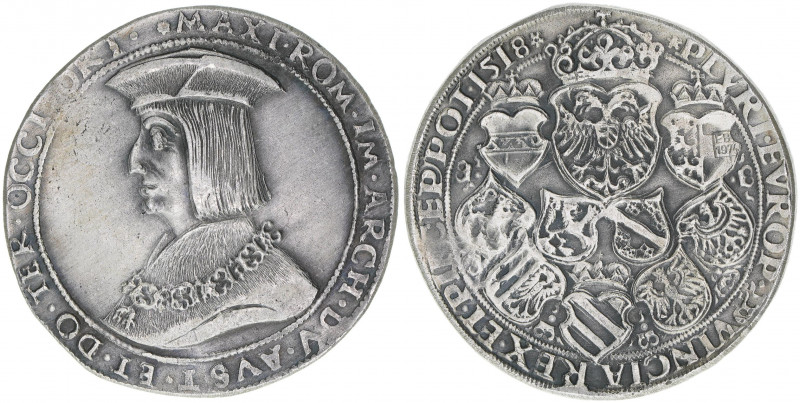 Maximilian I. 1490-1519
Guldiner, 1518/1974. Restrike vom Guldiner Hall zu Daven...