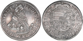 Erzherzog Ferdinand 1564-1595
Taler, ohne Jahr. Hall
28,77g
Dav.8097
kl.Zainende
ss/vz