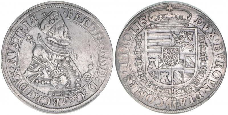 Erzherzog Ferdinand 1564-1595
Taler, ohne Jahr. Hall
28,37g
Enz.353
ss