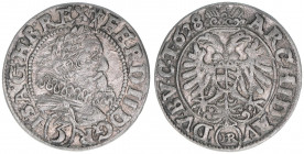Ferdinand II. 1619-1637
Groschen, 1628 HR. Breslau
1,48g
Herinek 1284
ss