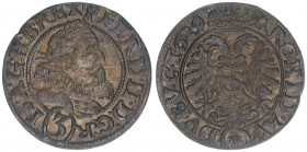 Ferdinand II. 1619-1637
Groschen, 1629 HR. Breslau
1,54g
Herinek 1286
ss
