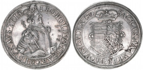 Erzherzog Leopold V. 1626-1632
Taler, 1629. Ensisheim
28,37g
Enz.61
vz-