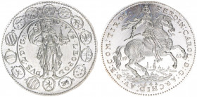 Erzherzog Ferdinand Carl 1632-1662
Silbernachprägung vom 2 Dukaten, 1642/1963. Hall
6,52g
stfr