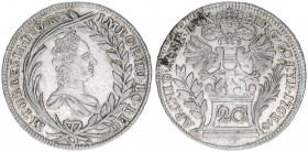Maria Theresia 1740-1780
20 Kreuzer, 1765. Wien
6,59g
ANK 101
vz+
