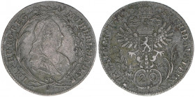 Maria Theresia 1740-1780
20 Kreuzer, 1771 EvS-AS. Prag
6,58g
ANK 110
ss+