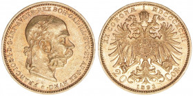 Franz Joseph I. 1848-1916
20 Kronen, 1893. Gold
Wien
6,75g
ANK 24
vz+