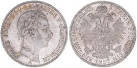 Franz Joseph I. 1848-1916
Vereinstaler, 1857 A. Wien
18,50g
ANK 32
vz+