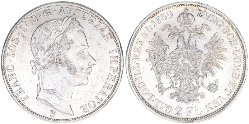 Franz Joseph I. 1848-1916
2 Gulden, 1859 B. Kremnitz
24,66g
ANK 36
vz+