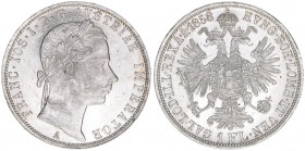 Franz Joseph I. 1848-1916
1 Gulden, 1858 A. Wien
12,35g
J.328
stfr-