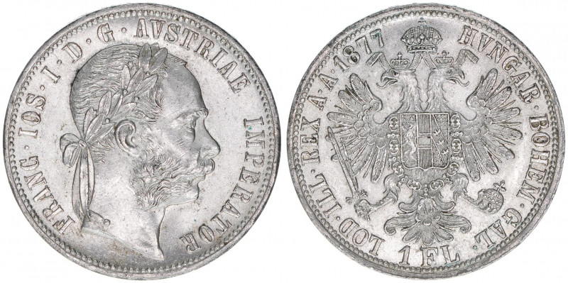 Franz Joseph I. 1848-1916
1 Gulden, 1877. Wien
12,31g
J.342
vz/stfr