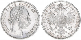 Franz Joseph I. 1848-1916
1 Gulden, 1878. mit Randschrift
Wien
12,31g
J.342
stfr-