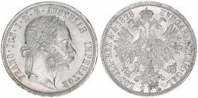 Franz Joseph I. 1848-1916
1 Gulden, 1878. mit Randschrift
Wien
12,36g
J.342
stfr-