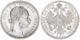 Franz Joseph I. 1848-1916
1 Gulden, 1879. Wien
12,32g
J.342
stfr-