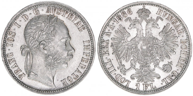 Franz Joseph I. 1848-1916
1 Gulden, 1886. Wien
12,31g
ANK 31
stfr