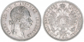 Franz Joseph I. 1848-1916
1 Gulden, 1887. Wien
12,33g
J.342
vz-