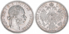 Franz Joseph I. 1848-1916
1 Gulden, 1891. Wien
12,34g
ANK 31
vz+