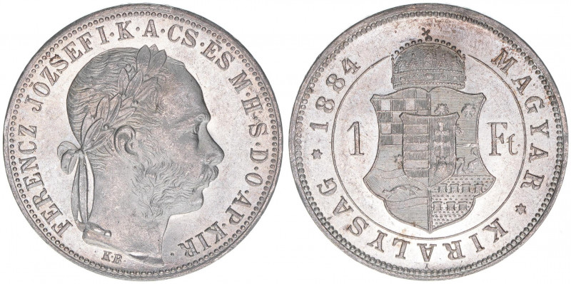Franz Joseph I. 1848-1916
1 Forint, 1884 KB. Kremnitz
12,33g
ANK 94
stfr
