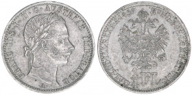 Franz Joseph I. 1848-1916
1/4 Gulden, 1859 A. Wien
5,36g
ANK 24
vz/stfr