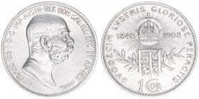 Franz Joseph I. 1848-1916
1 Krone Jubiläum, 1848/1908. Wien
5,00g
ANK 68
vz+
