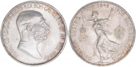 Franz Joseph I. 1848-1916
5 Kronen, 1908. zum 60jährigen Regierungsjubiläum
Wien
24,00g
ANK 72
stfr-