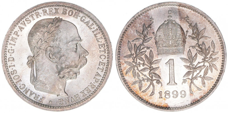 Franz Joseph I. 1848-1916
1 Krone, 1899. Wien
4,97g
ANK 67
stfr