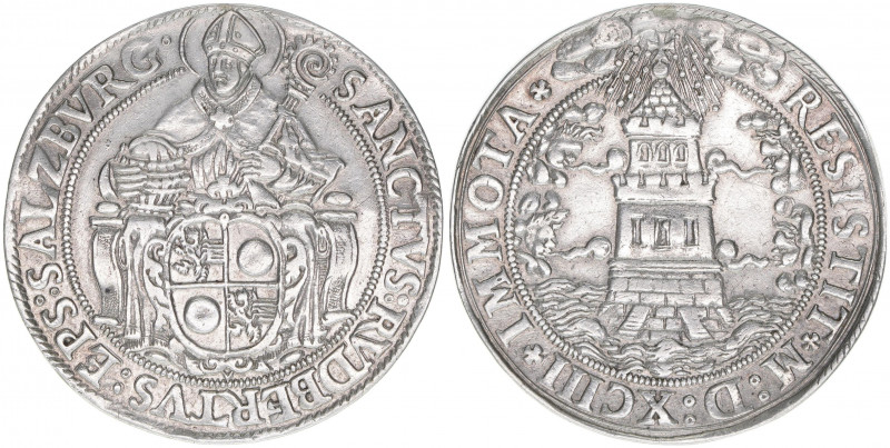 Wolf Dietrich von Raitenau 1587-1612
Erzbistum Salzburg. 1/2 Turmtaler flaches G...