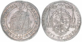 Guiodobald Graf Thun-Hohenstein 1654-1668
Erzbistum Salzburg. 1/4 Taler, 1663. Salzburg
7,18g
Zöttl 1811, Probszt 1492, Frühwald 108,278
vz+
