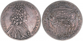 Franz Anton Fürst von Harrach 1709-1727
Erzbistum Salzburg. 1/2 Portraittaler, 1718. Salzburg
14,52g
Zöttl 2438, Probszt 2025
ss/vz